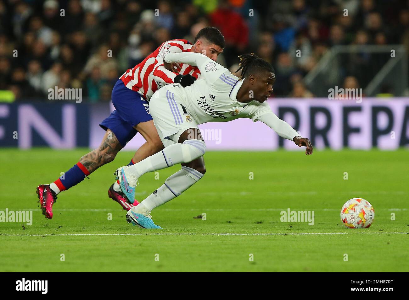 Madrid, Spain. 28th Oct, 2022. Real Madrid`s Camavinga in action during Copa del Rey Match Day 6 between Real Madrid C.F. and Atletico de Madrid at Santiago Bernabeu Stadium in Madrid, Spain, on January 27, 2023 (Photo by Edward F. Peters/Sipa USA) Credit: Sipa USA/Alamy Live News Stock Photo